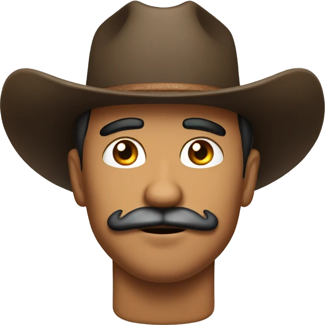 mustaches latino man with cowboy hat emoji