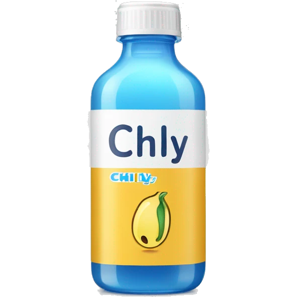 bottle of gel with label that says "chilly" emoji