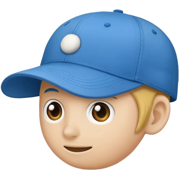 blue baseball cap emoji