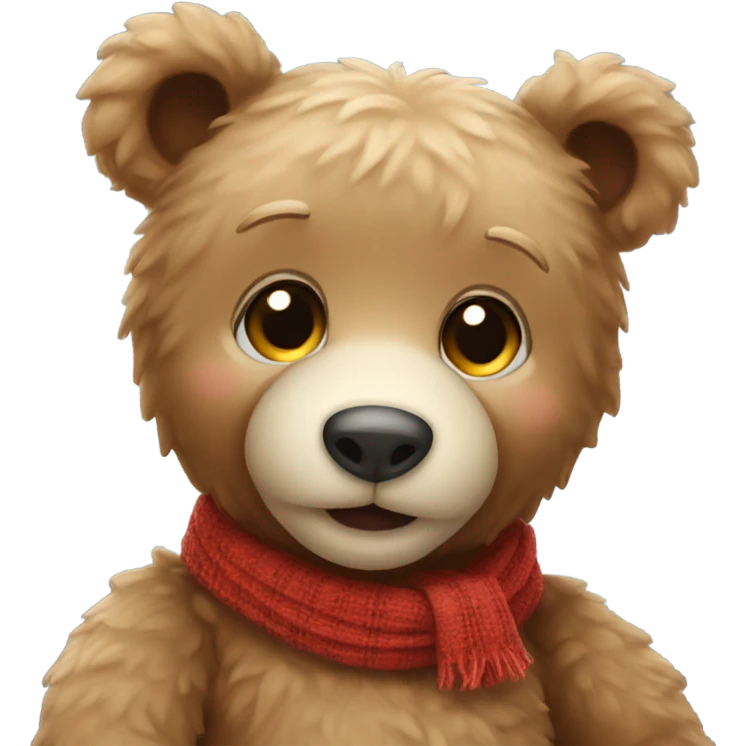 Adorable teddy bear for Christmas emoji