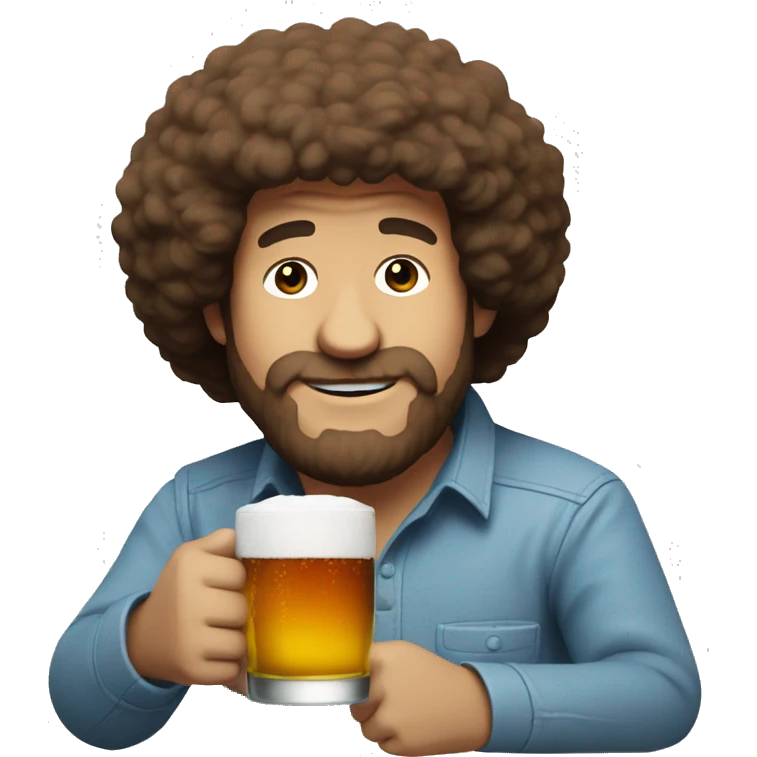 bob ross drinking emoji