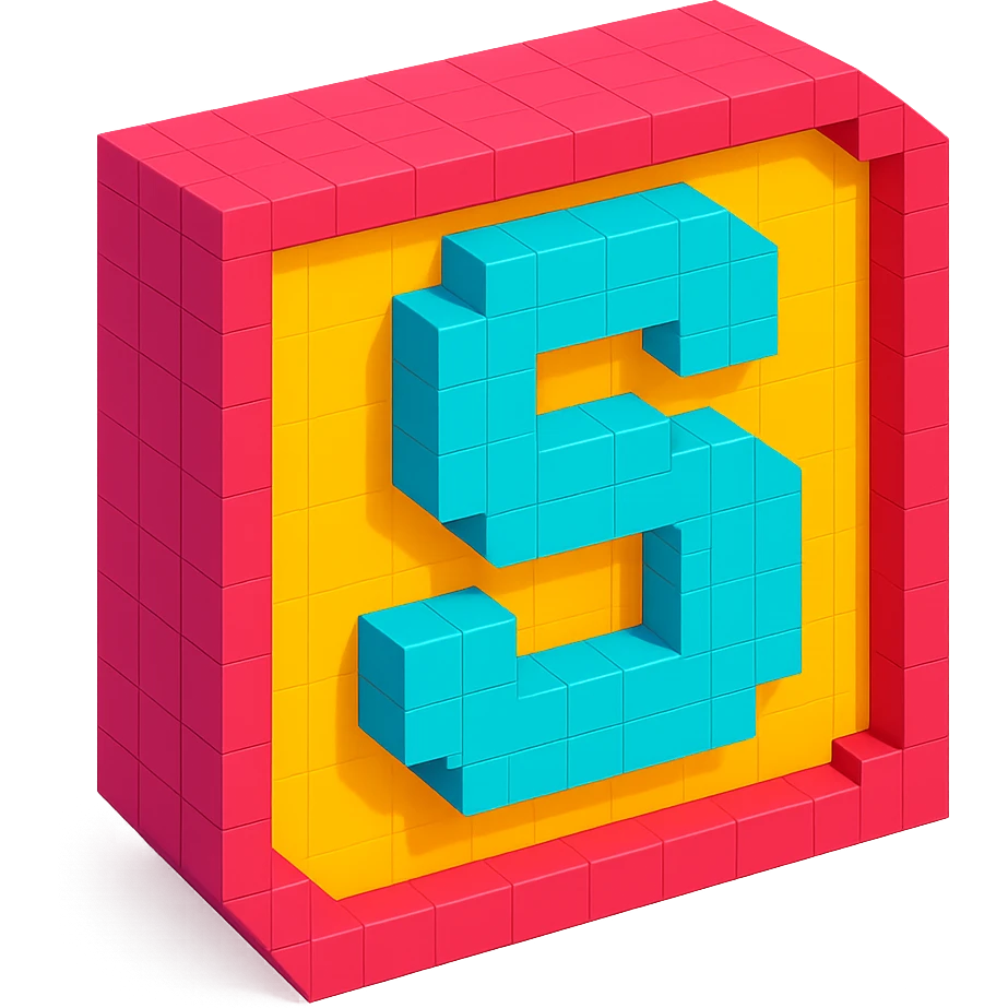 generate logo for my ai company that contains "s" letter, take as a reference notion's logo, but dont copy 100% emoji