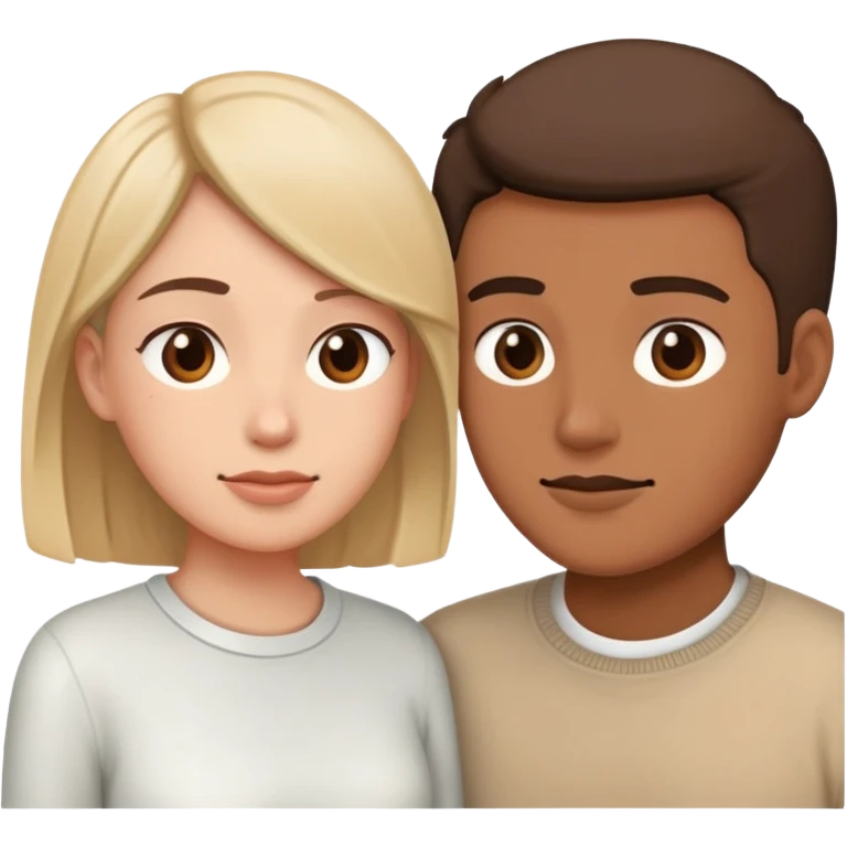 couple with different attachment styles resolving conflict healthily, one giving space while still staying connected, the other communicating calmly with respect for boundaries emoji