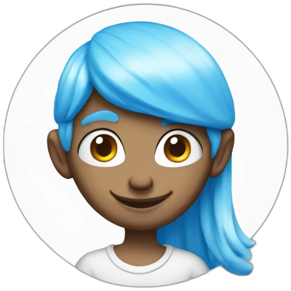 Smurf with blue hair emoji