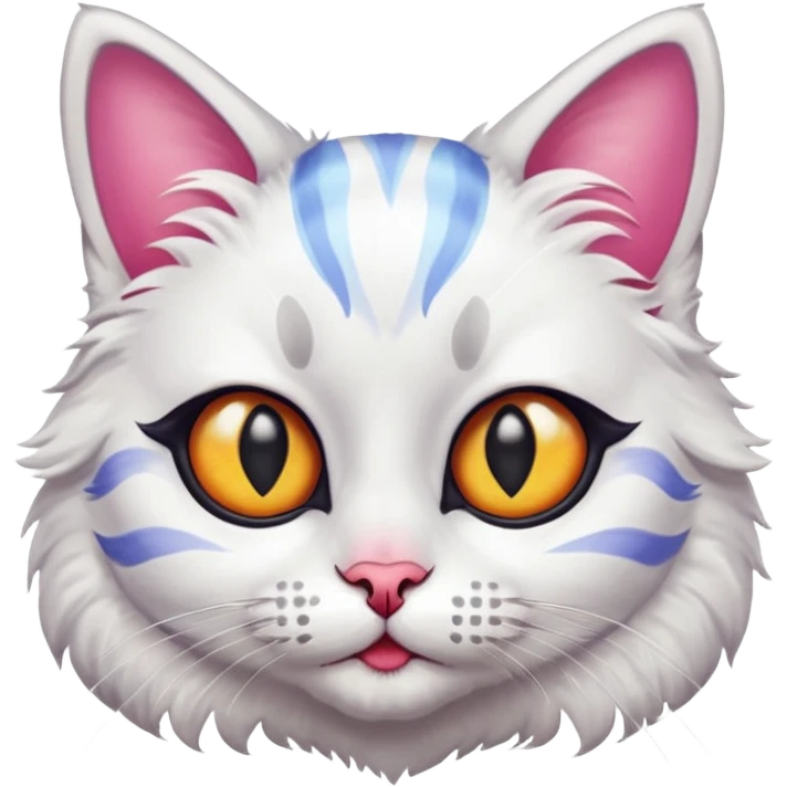 cat with exaggerated makeup emoji