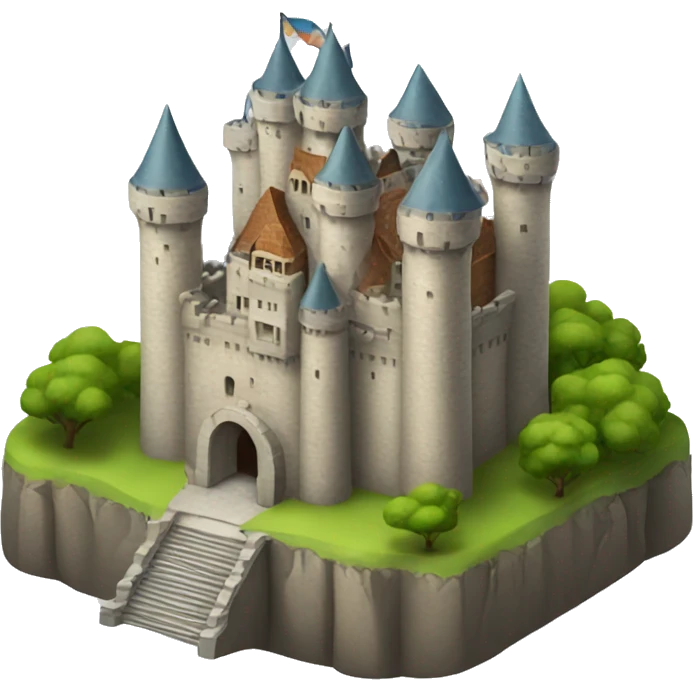 front view giant castle emoji