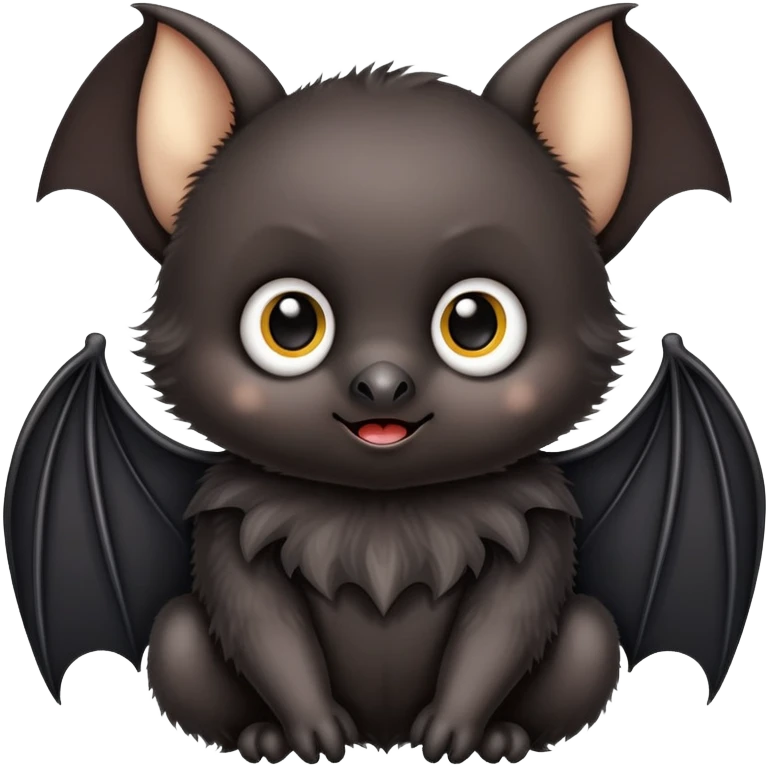 cute baby black bat emoji