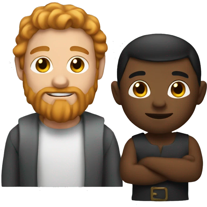  man holding black dwarf emoji