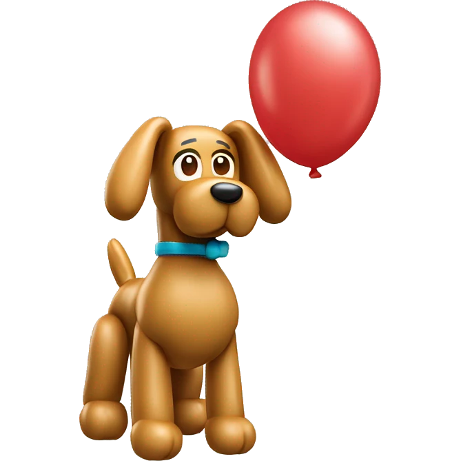 balloon dog 3d volume emoji