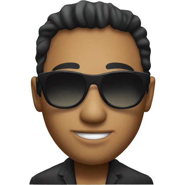 Matrix character with sunglasses as an icon for LLM agent products emoji