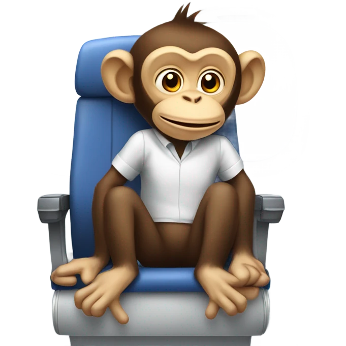 monkey on an airplane emoji