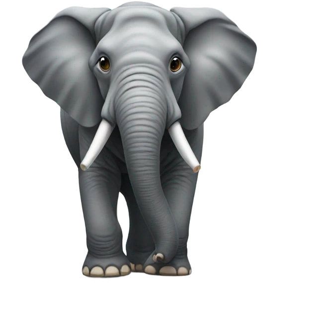 A elephant with a mustache  emoji