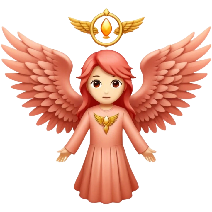 6 winged seraphim light red emoji
