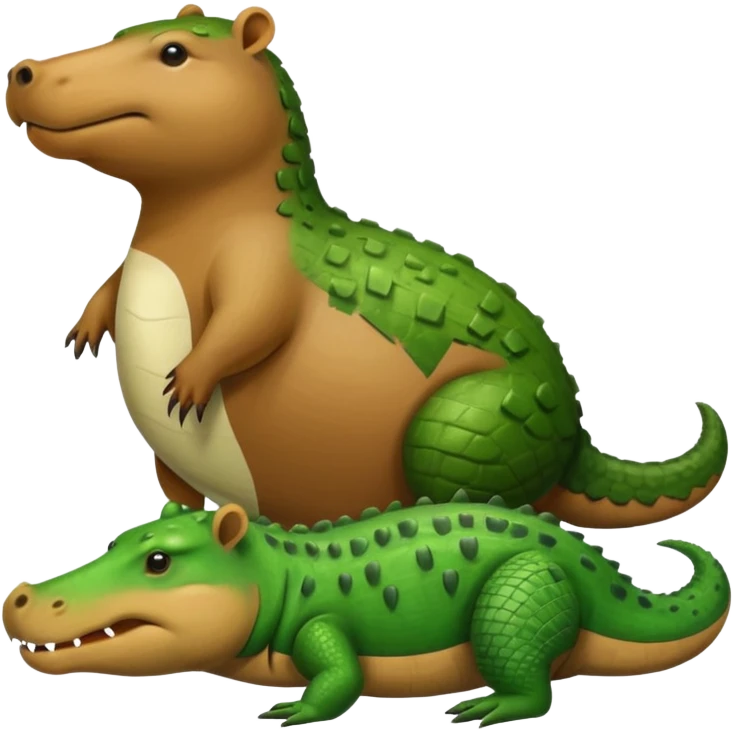 Capybara with a crocodile emoji