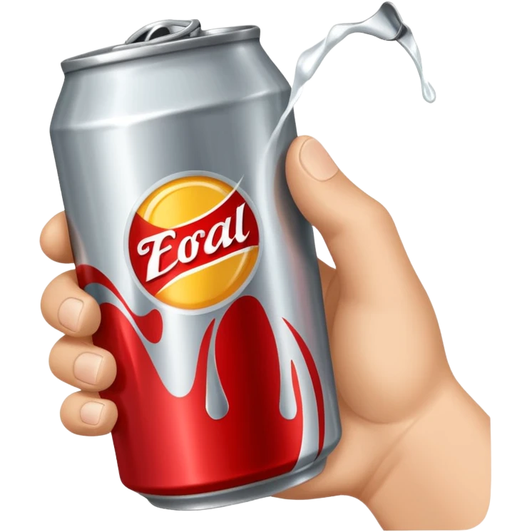 Crushing a can in a fist emoji