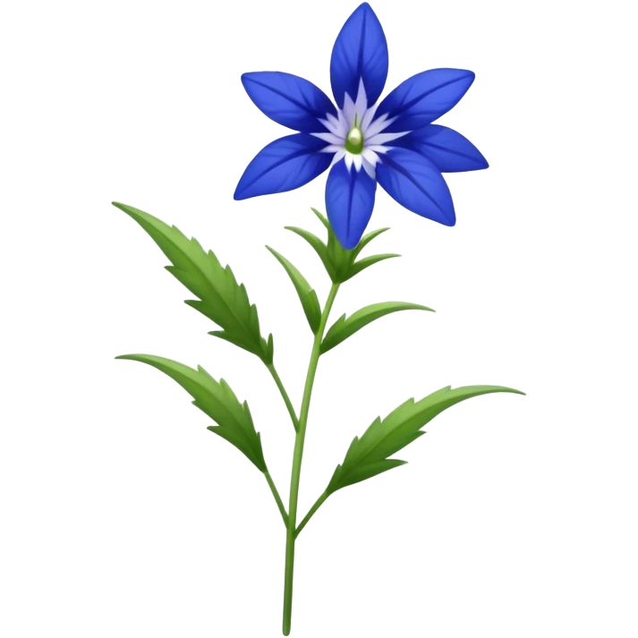 single Lobelia, straight stem emoji