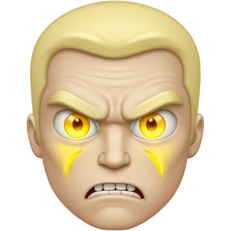 Angry Human with Yellow Lights in His Eyes emoji