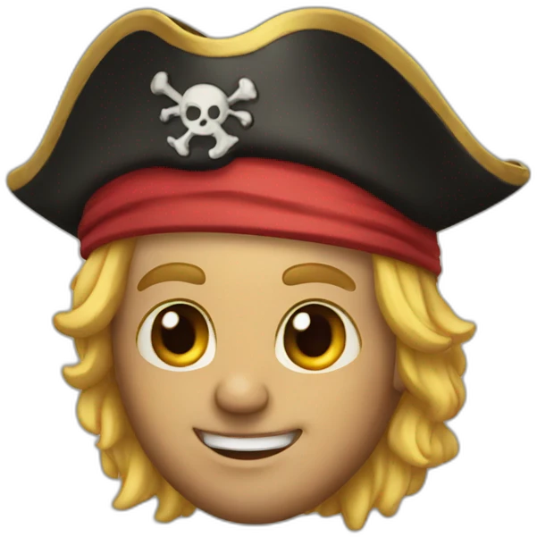 Sunny pirate emoji