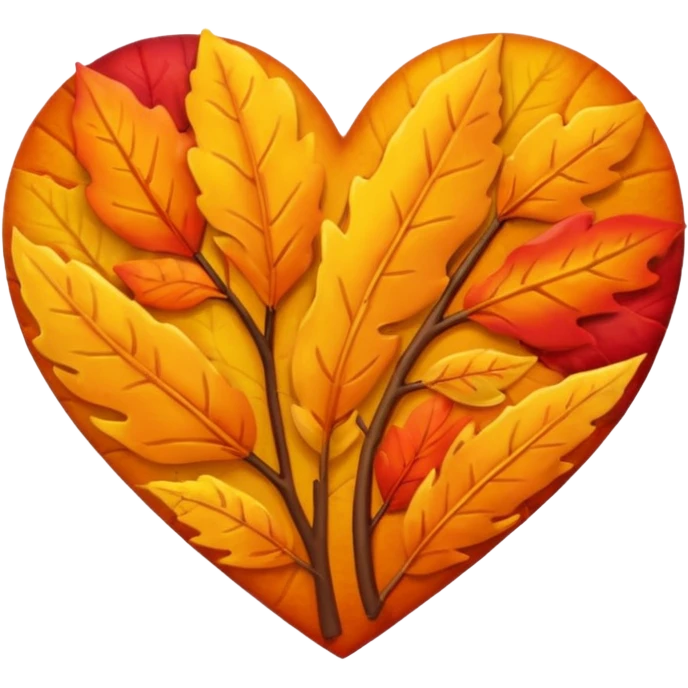 Heart of the autumn colors emoji