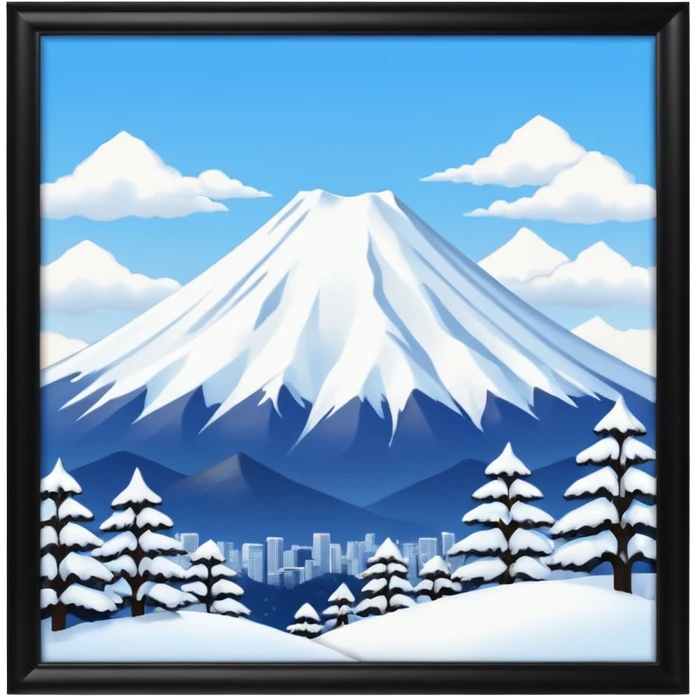 winter mountain tokyo emoji