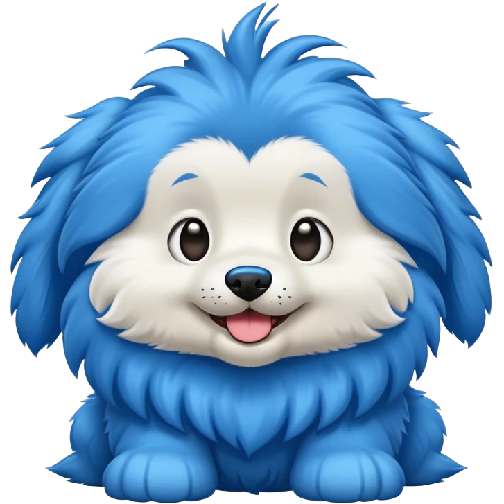 blue smurfik dog emoji