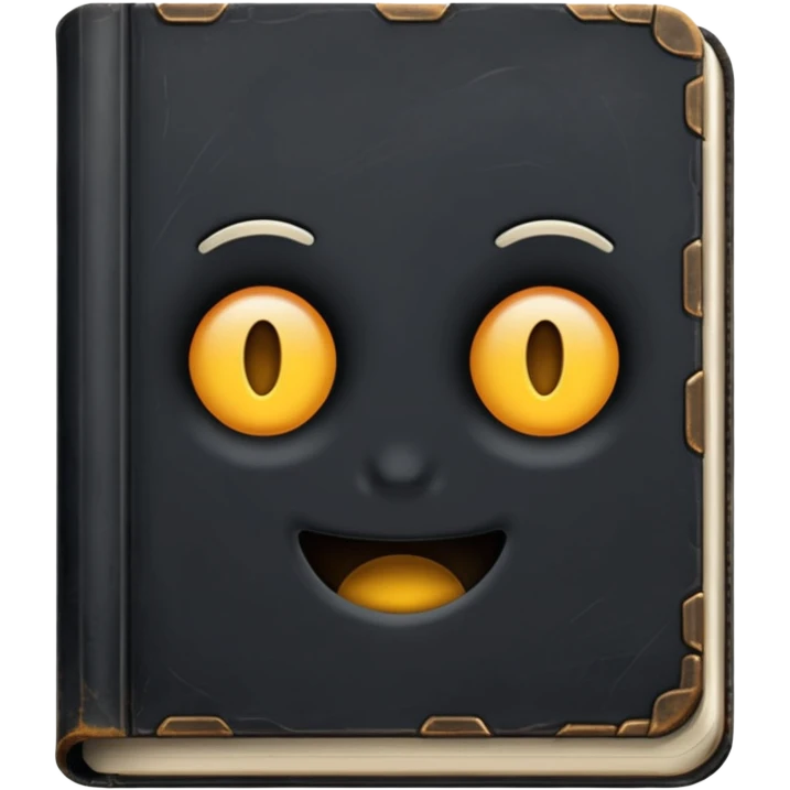 make me a black book with dust on it to show that it's old  emoji
