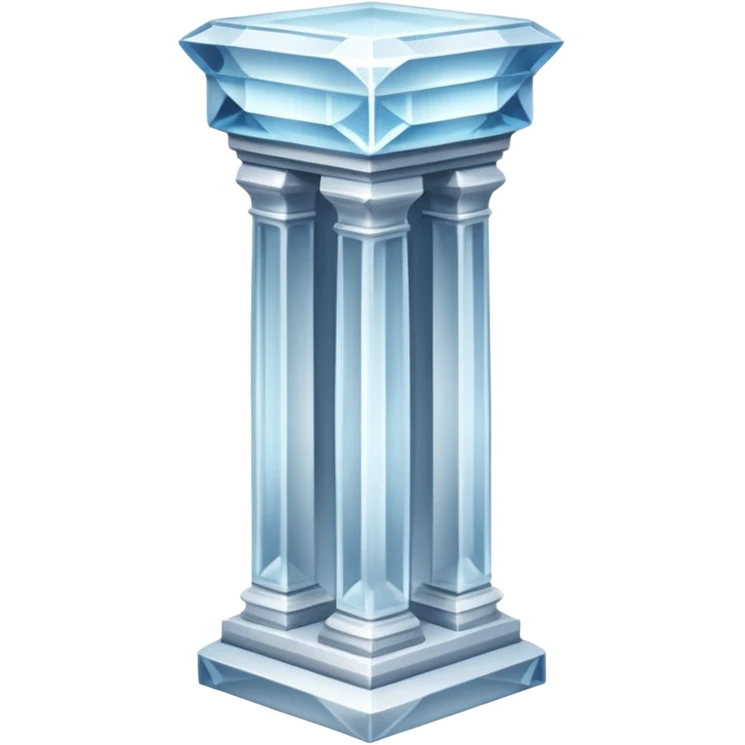 generate beautiful white crystal capital pillar emoji