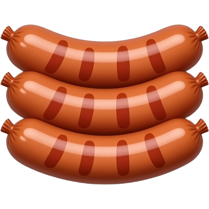 sausages on a white plate emoji