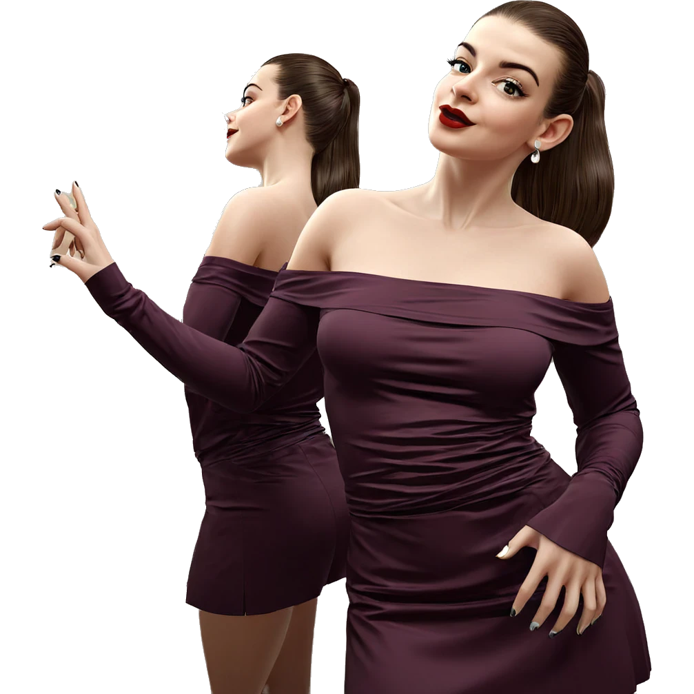 reflection of a stylish girl emoji