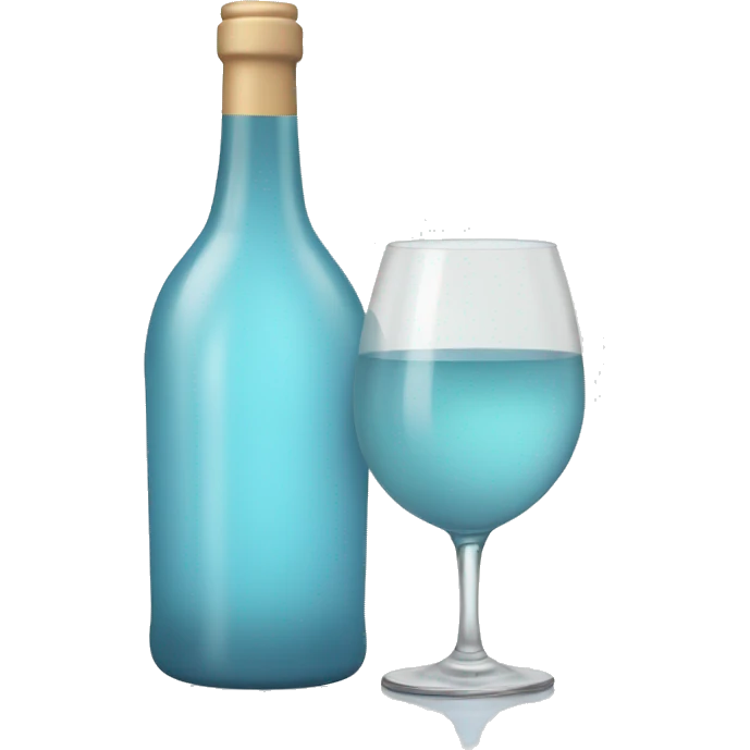 pale blue wine bottle emoji