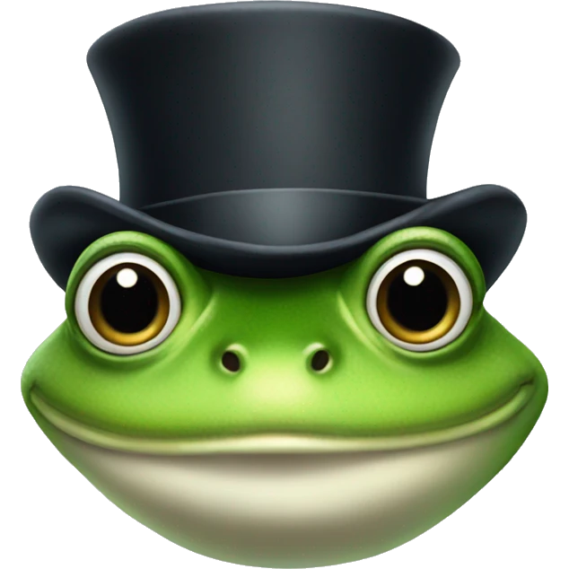 Frog in a top hat  emoji