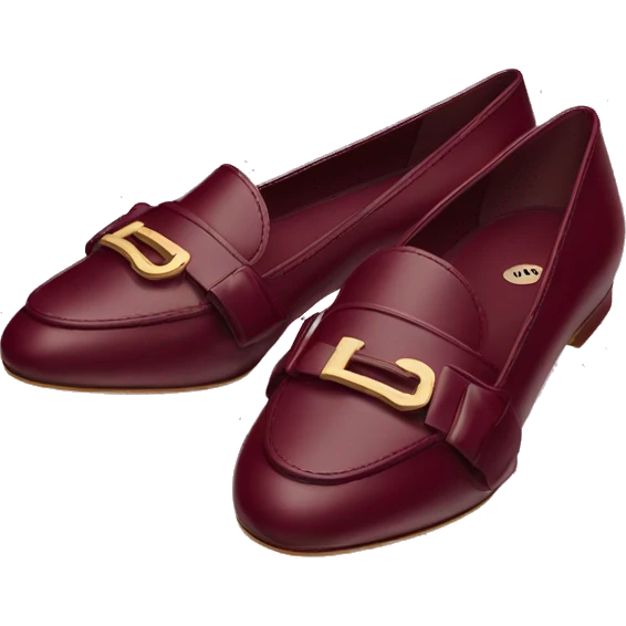 Burgundy miu miu mocassins  emoji
