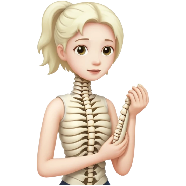 A person holding a spine  emoji