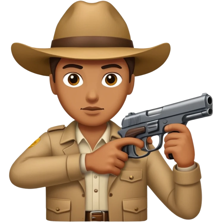 Crip holding gun  emoji