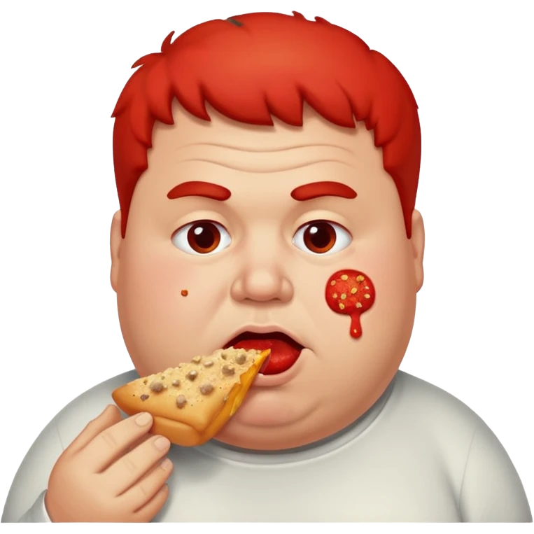 Fat guy eating food emoji