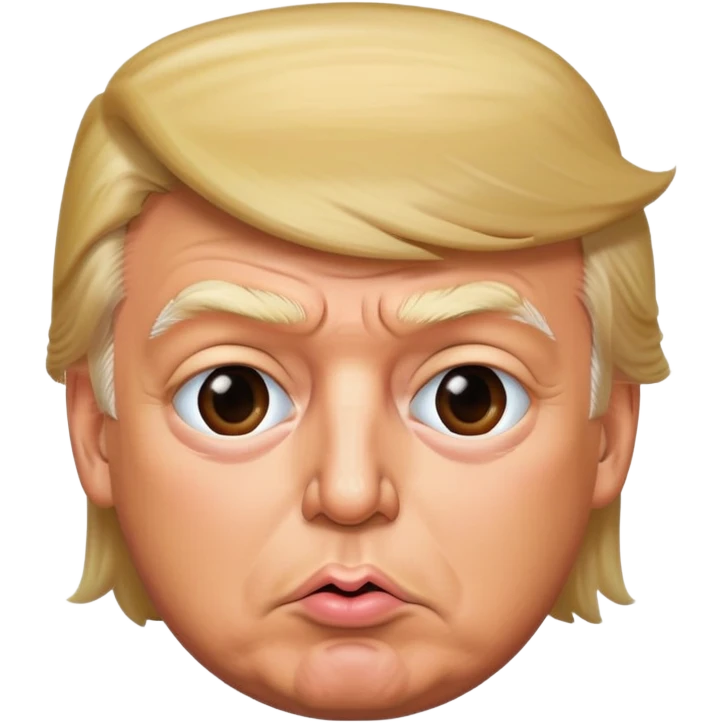 trump making kissy faces emoji