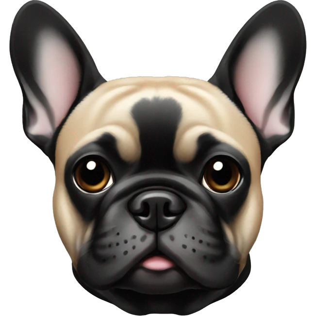 french bulldog black emoji