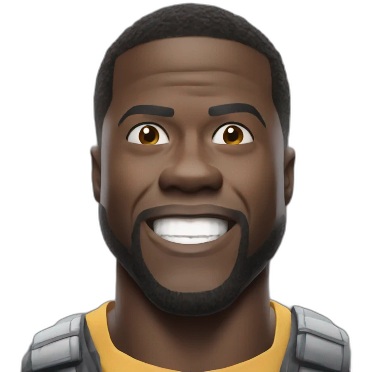 actor kevin hart smug face wearing tee emoji