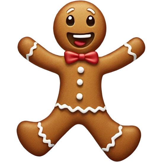 Dancing gingerbread man  emoji