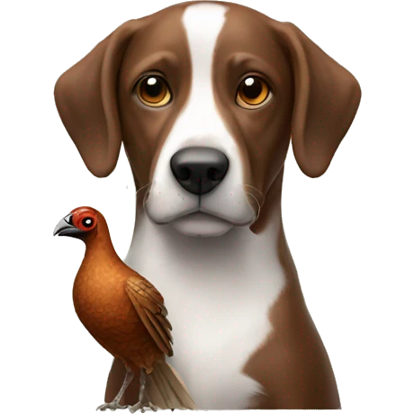Dog holding pheasant emoji
