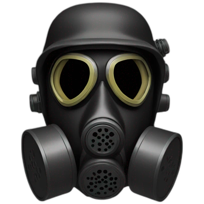 black m40 gas mask emoji