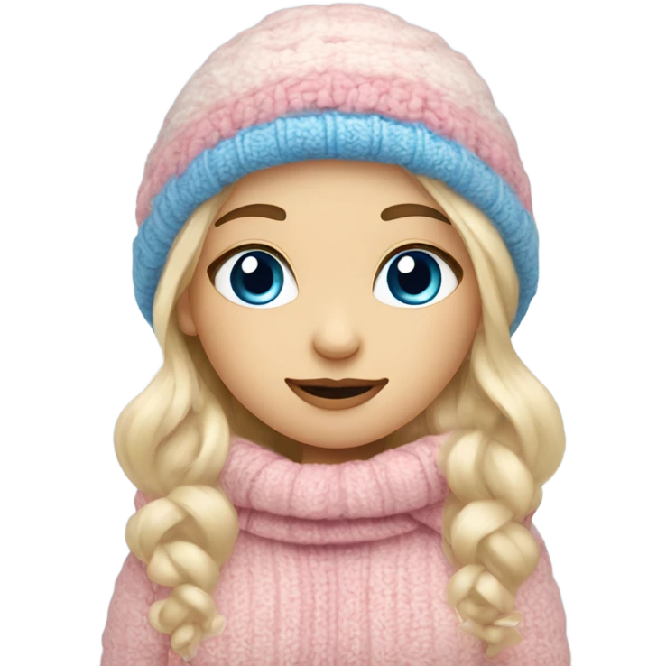 cozy beautiful finnish blond brown pink with blue eyes winter girl emoji