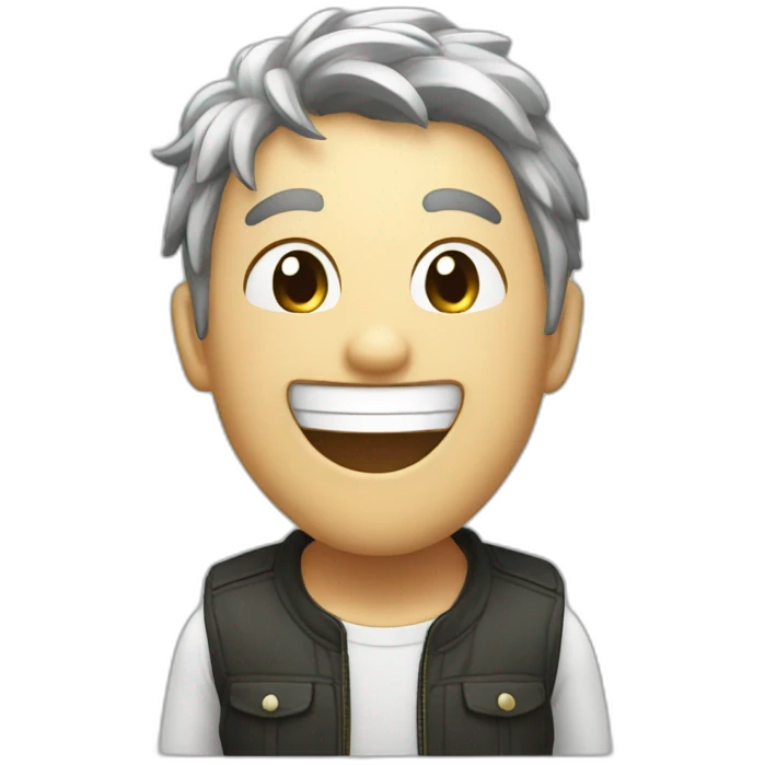 laugh with touge emoji