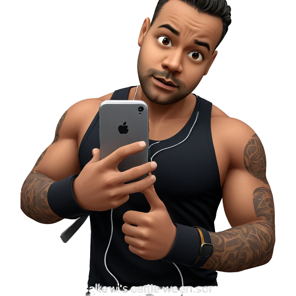 cool guy with phone emoji
