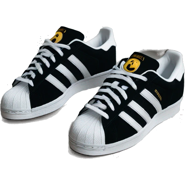 Adidas superstar black  emoji