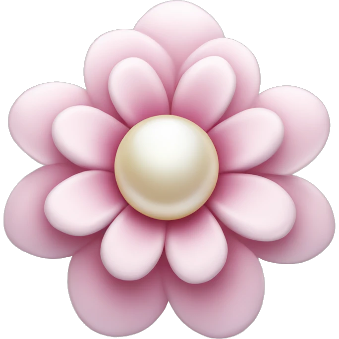 Pearl light pink flower emoji