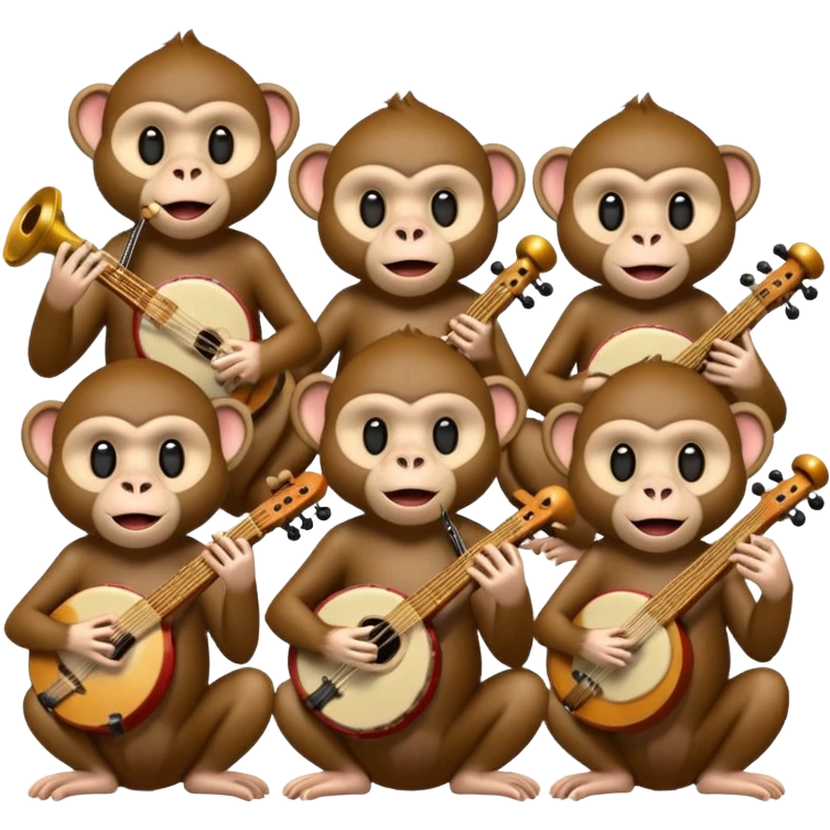 monkey as Musicians emoji