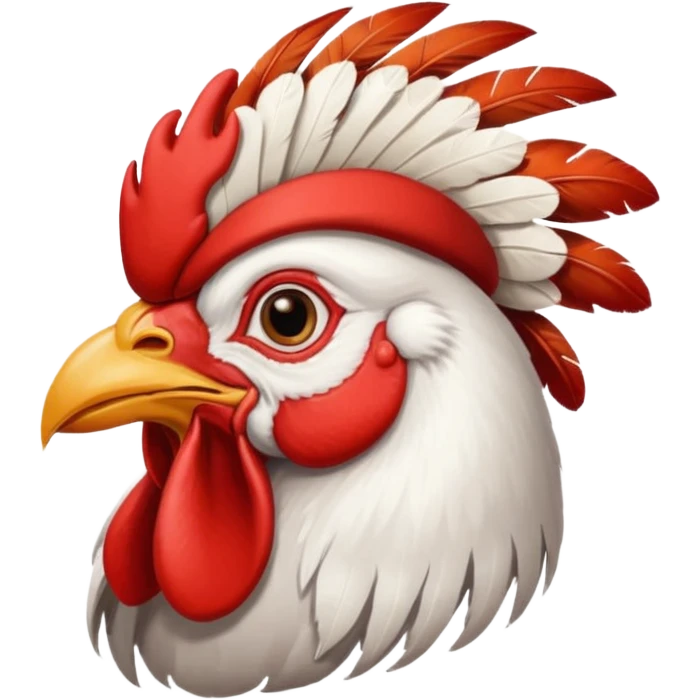 rooster wearing flat hat emoji