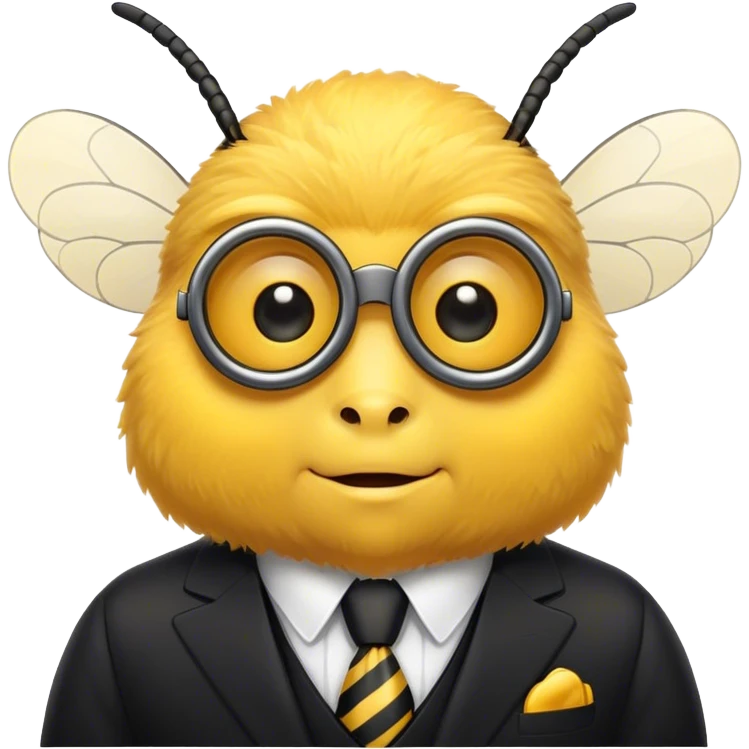 bee in a classic suit emoji
