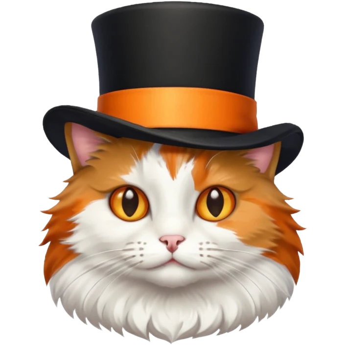 cat wearing a tophat emoji